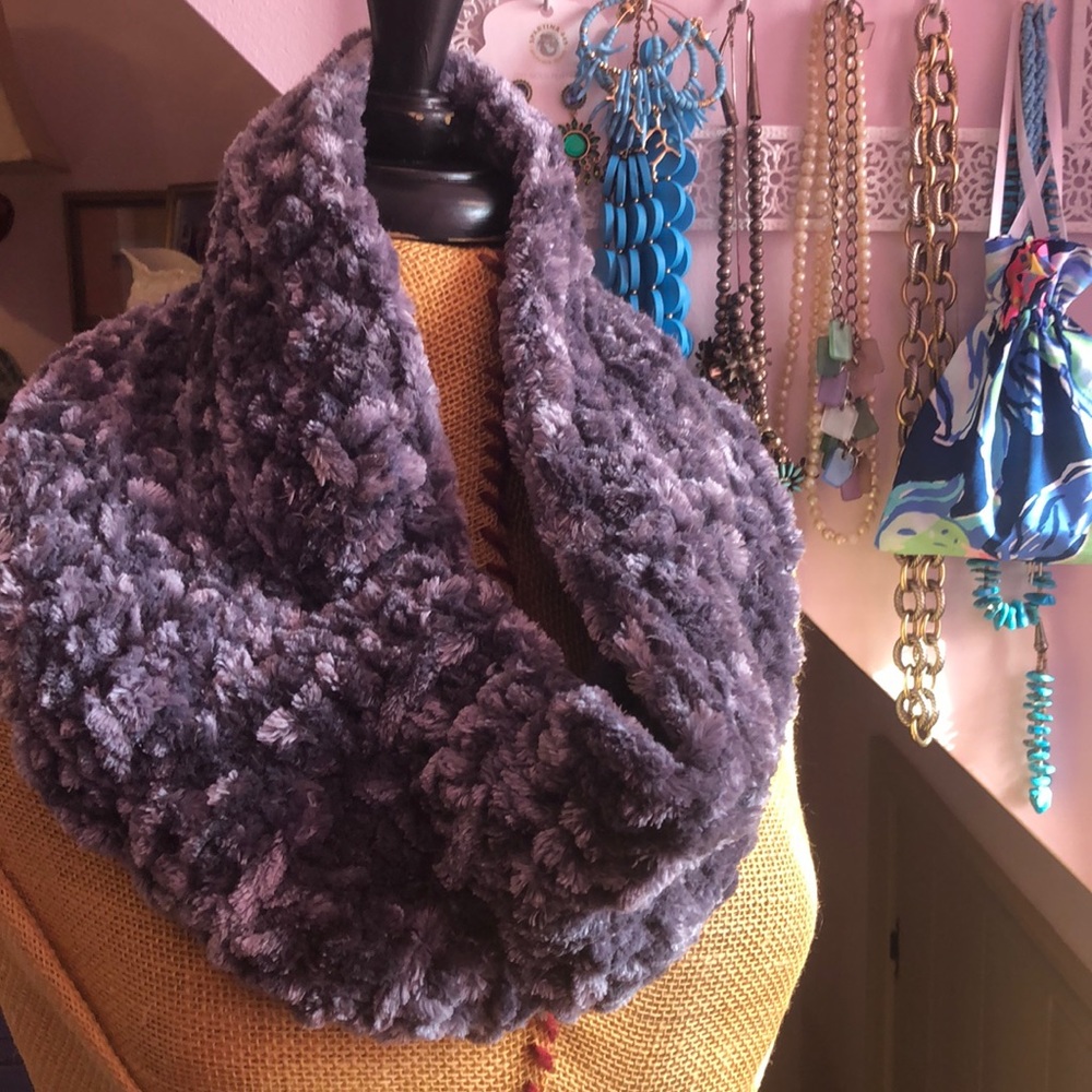 Outlander inspired hand crocheted velvety cowl